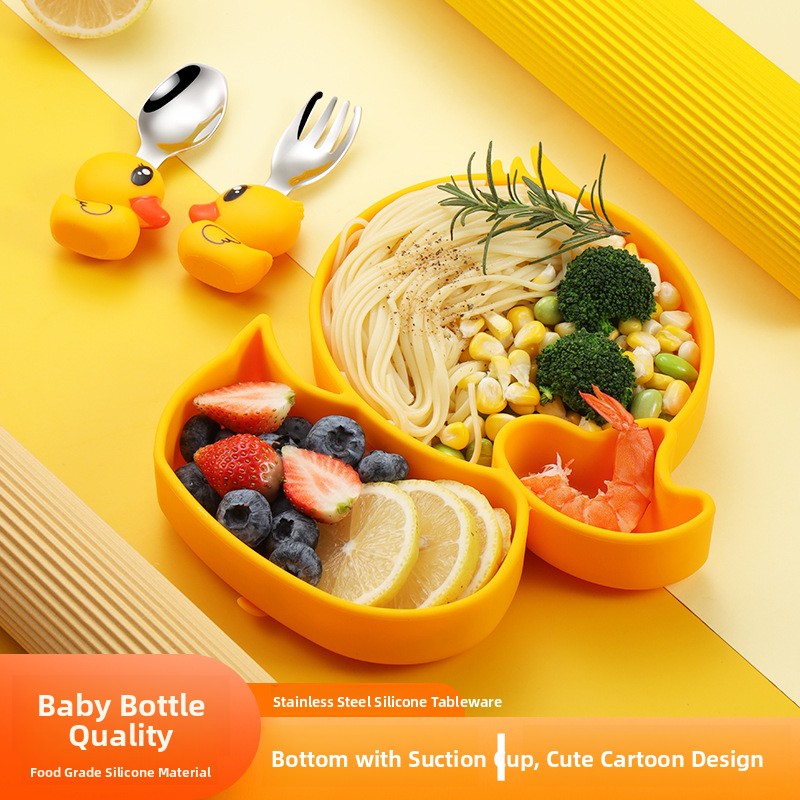 Baby Food Apron - Juego de Vajilla Infantil de Silicona