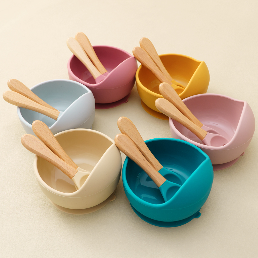 Baby Food Table - Mamaplan-Juego de alimentación de silicona para