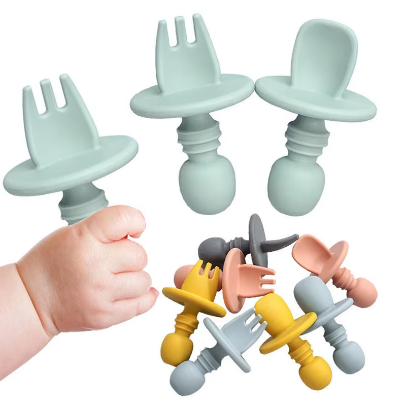 Baby Food For 6 Months - Vajilla de silicona para bebés, juego