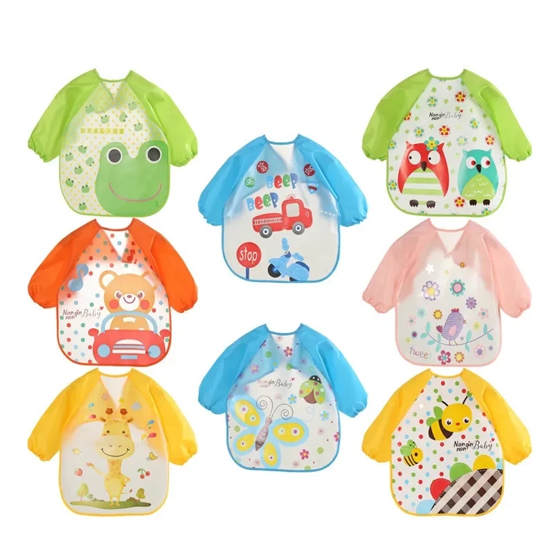 Baby Food Apron - Baberos impermeables de EVA de manga