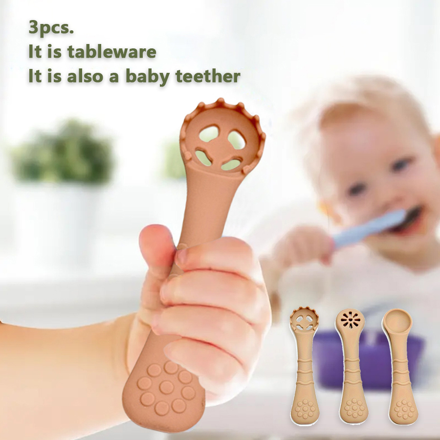 Baby Food For 6 Months - Cuchara de silicona para comida de