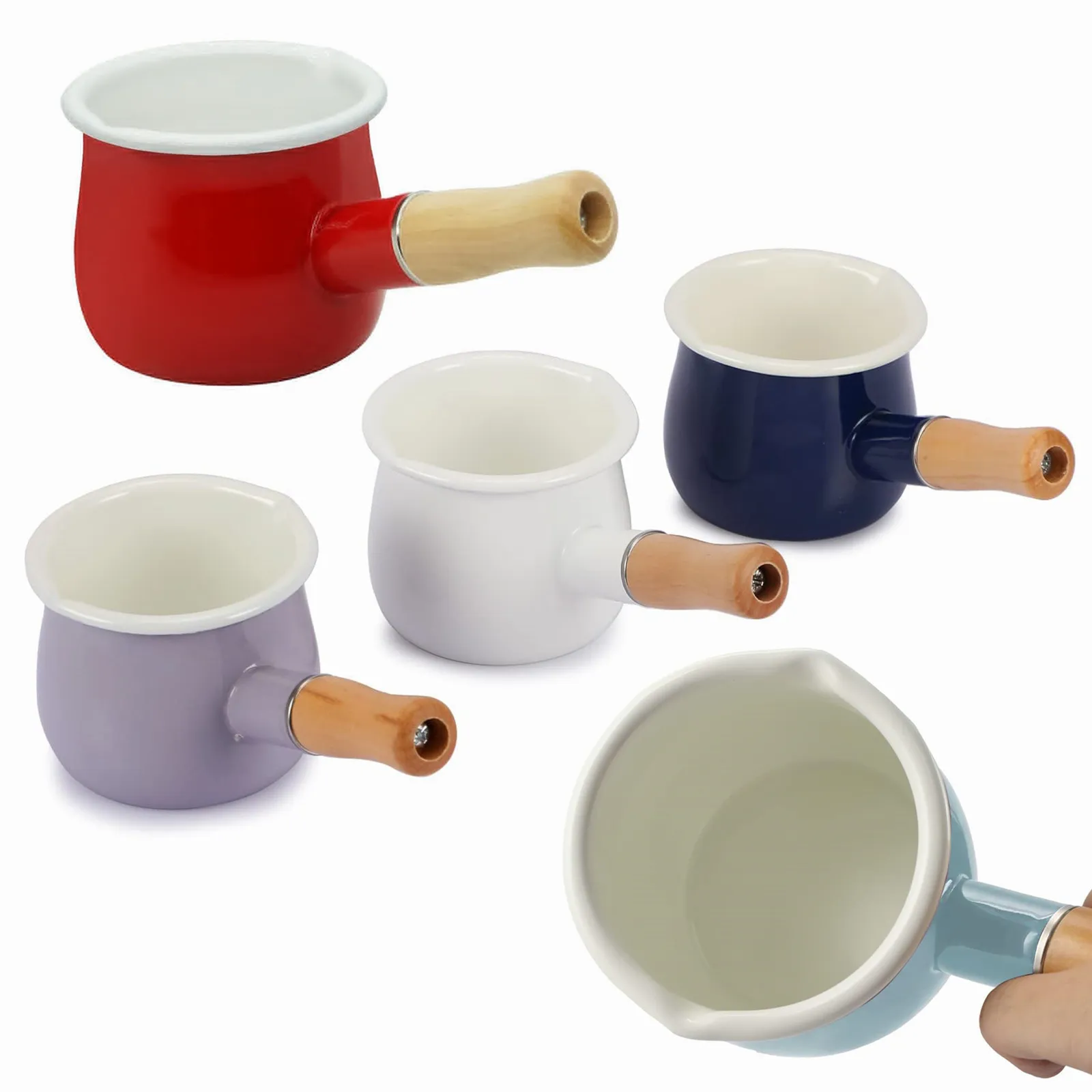 Baby Food With Iron - Olla para leche esmaltada pequeña con