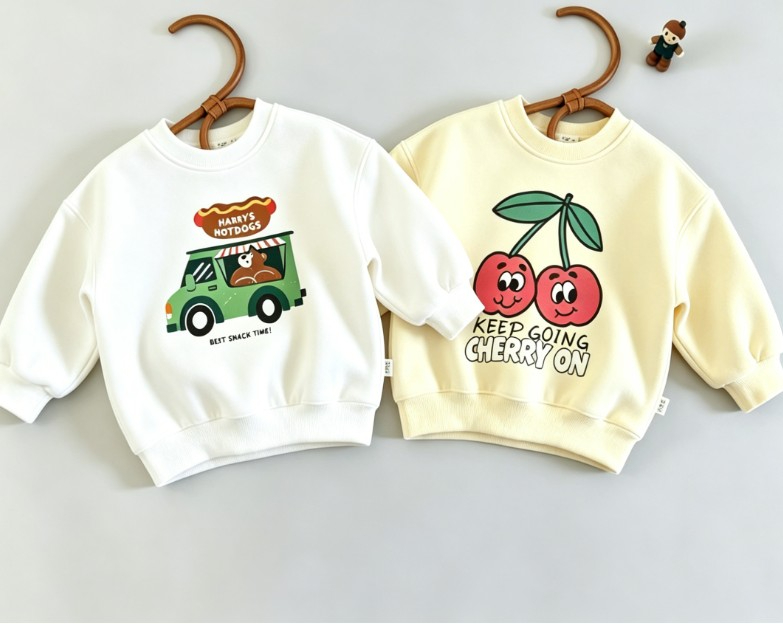 Baby Food Apple - Sudadera de cuello redondo para niños