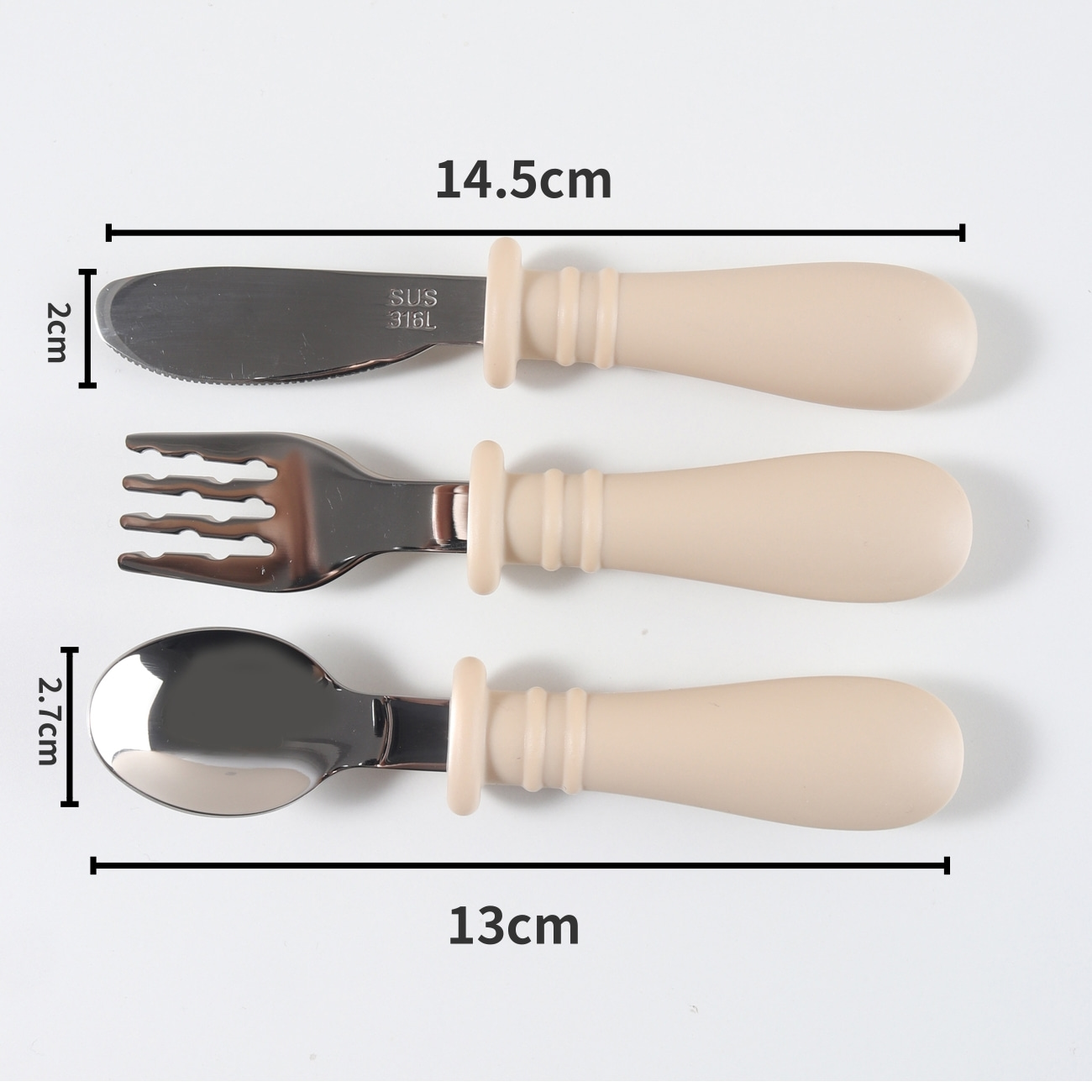 Juego de Cuchara, Tenedor y Cu - Baby Food Knife Set reseña y precio