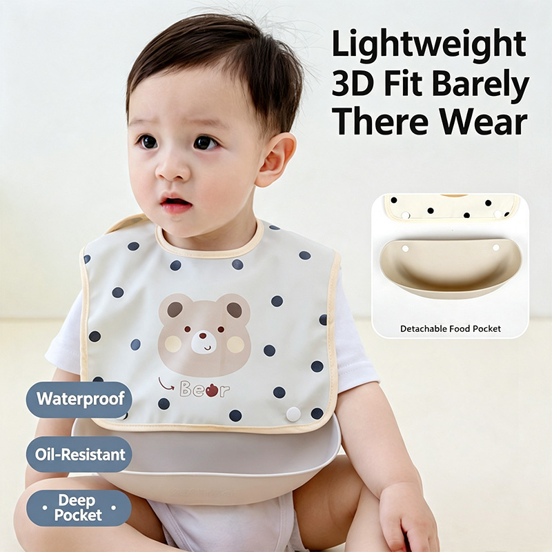 Babero de alimentación desmont - Baby Food Apron reseña y precio