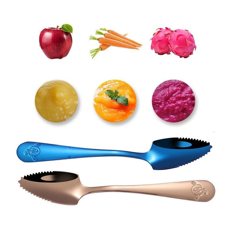 100 unids/lote cucharas de die - Baby Food Apple reseña y precio